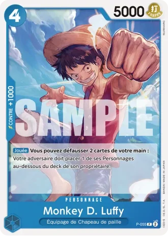 Monkey D. Luffy (P-055) (Jolly Roger Foil) — ONE PIECE CARD THE BEST (PRB01)