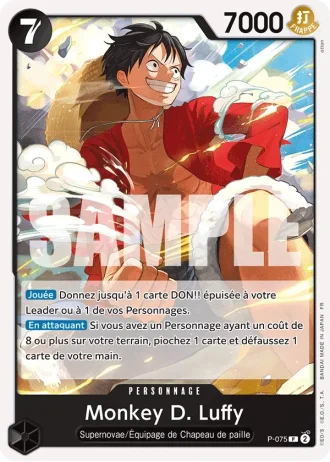 Monkey D. Luffy (P-075) (Pirate Foil) — ONE PIECE CARD THE BEST vol.2 (PRB02)