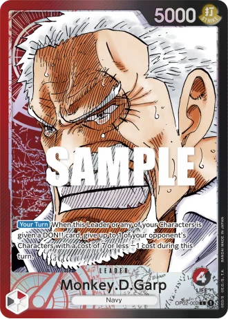 Monkey.D.Garp (OP02-002) (Alternative Art) — Paramount War (OP02)