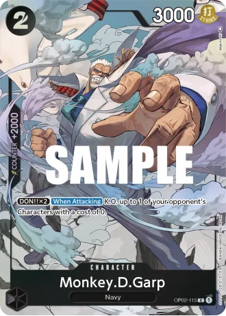 Monkey.D.Garp (OP02-115) (Alternative Art) — Paramount War (OP02)