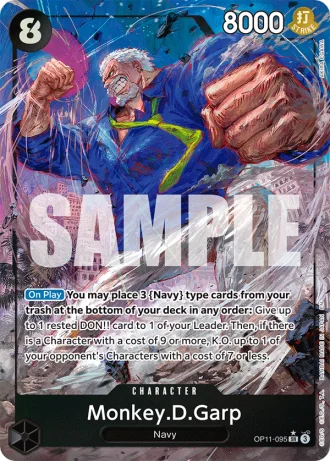 Monkey.D.Garp (OP11-095) (Alternative Art) — A Fist of Divine Speed (OP11)