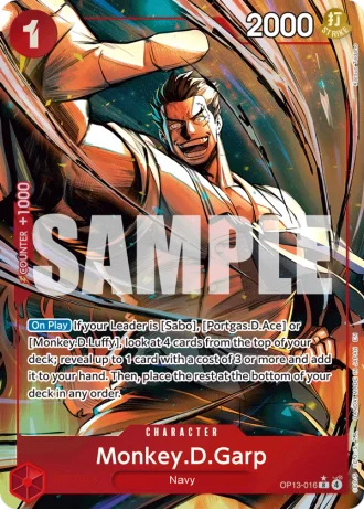 Monkey.D.Garp (OP13-016) (Alternative Art) — Carrying on His Will (OP13)