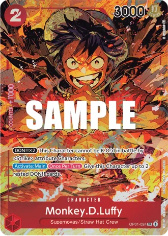 Monkey.D.Luffy (OP01-024) (Alternative Art) — Romance Dawn (OP01)