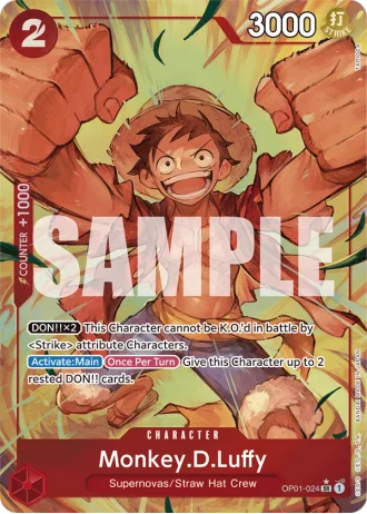 Monkey.D.Luffy (OP01-024) (Alternative Art) — One Piece The Best (PRB01)
