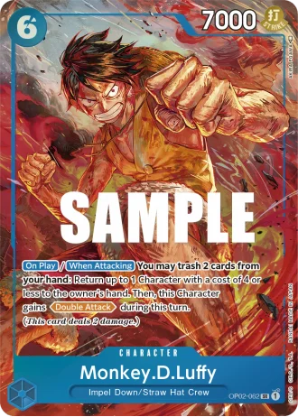 Monkey.D.Luffy (OP02-062) (Alternative Art) — Paramount War (OP02)