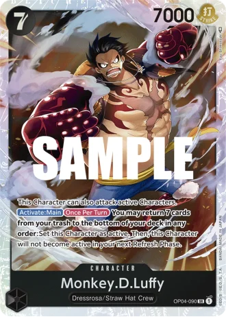 Monkey.D.Luffy (OP04-090) — Kingdoms of Intrigue (OP04)