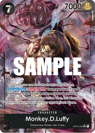 Monkey.D.Luffy (OP04-090) (Alternative Art) — Kingdoms of Intrigue (OP04)
