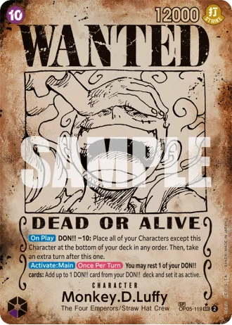 Monkey.D.Luffy (OP09-119) (Wanted Poster) — Emperors in the New World (OP09)