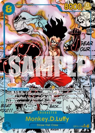 Monkey.D.Luffy (OP11-118) (Manga Rare) — A Fist of Divine Speed (OP11)