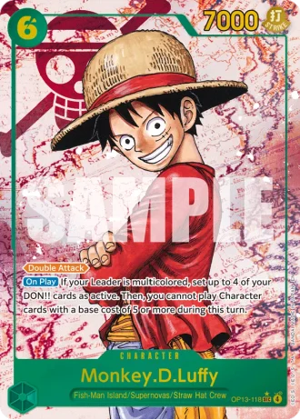 Monkey.D.Luffy (OP13-118) (Alternative Art) — Carrying on His Will (OP13)