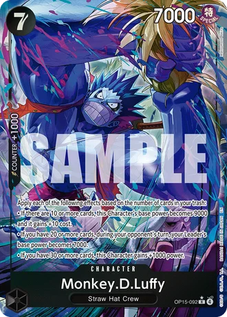 Monkey.D.Luffy (OP15-092) (Alternative Art) — Adventure on Kami's Island (OP15-EB04)