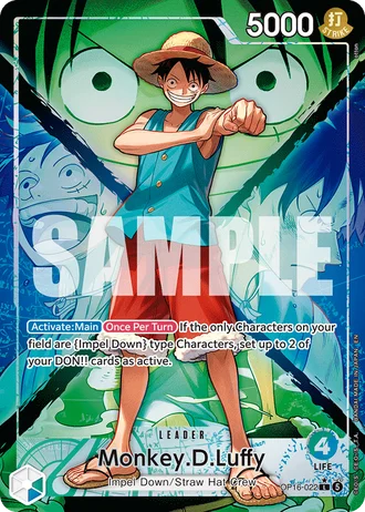 Monkey.D.Luffy (OP16-022) (Alternative Art) — The Time of Battle (OP16)