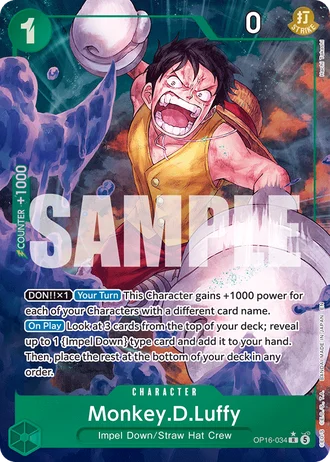 Monkey.D.Luffy (OP16-034) (Alternative Art) — The Time of Battle (OP16)