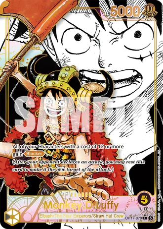 Monkey.D.Luffy (OP17-079) (Alternative Art 2) — The World's Strongest Warriors (OP17)