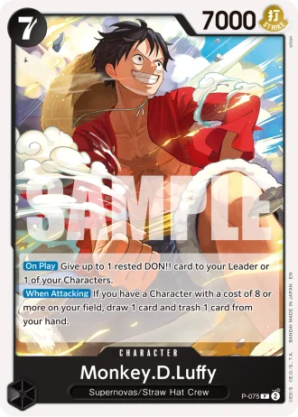 Monkey.D.Luffy (P-075) (Pirate Foil) — One Piece Card The Best Vol.2(PRB02)
