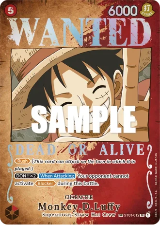 Monkey.D.Luffy (ST01-012) (Wanted Poster) — Pillars of Strength (OP03)