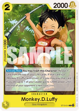 Monkey.D.Luffy (ST13-014) (Reprint) — One Piece Card The Best Vol.2(PRB02)