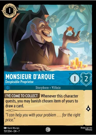 Monsieur D'Arque - Despicable Proprietor #157/204 — Archazia's Island