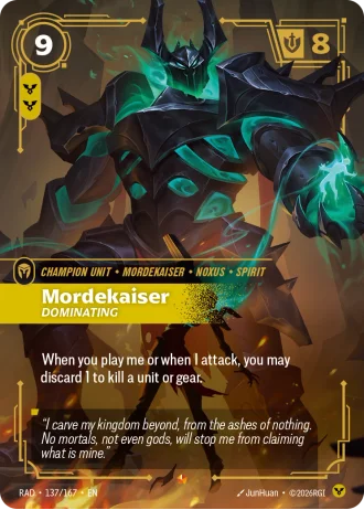 Mordekaiser, Dominating #137/167 — Radiance