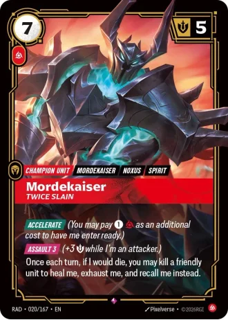 Mordekaiser, Twice Slain #020/167 — Radiance