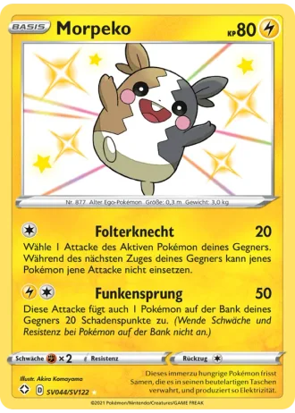 Morpeko SV044/122 — Schillernde Schatzkammer (Glänzendes Schicksal)
