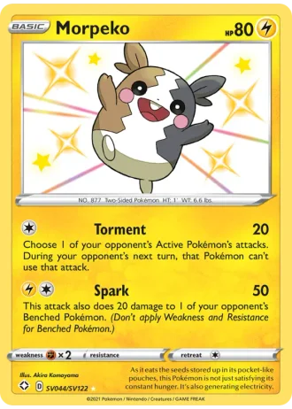 Morpeko SV044/122 — Shiny Vault (Shining Fates)