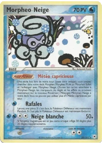 Morpheo Neige #25/101 — EX Légendes Oubliées