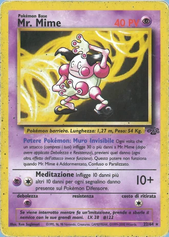 Mr. Mime (1ª Edizione) #22/64 — Jungle (1ª Edizione)
