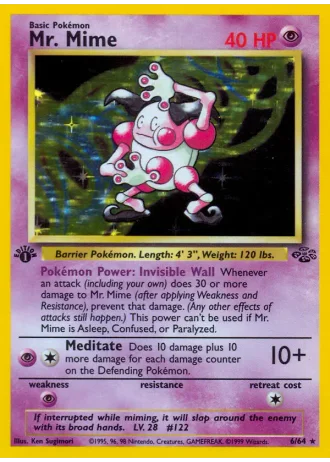 Mr. Mime (1st Edition) #6 — Jungle (1st Edition)