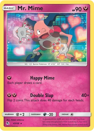 Mr. Mime #43/68 — Hidden Fates