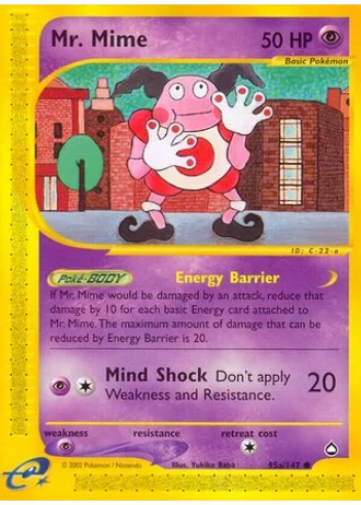 Mr. Mime #95a — Aquapolis