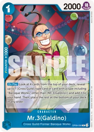 Mr.3(Galdino) (OP09-056) (Reprint) — One Piece Card The Best Vol.2(PRB02)