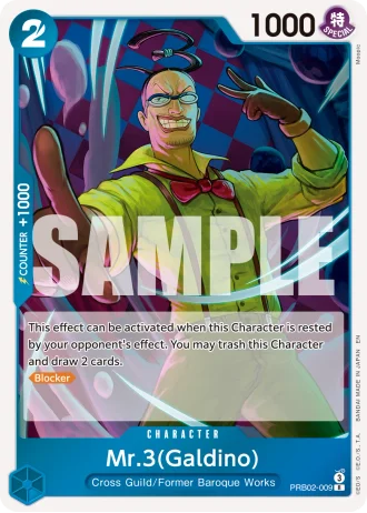 Mr.3(Galdino) (RB02-009) (Pirate Foil) — One Piece Card The Best Vol.2(PRB02)