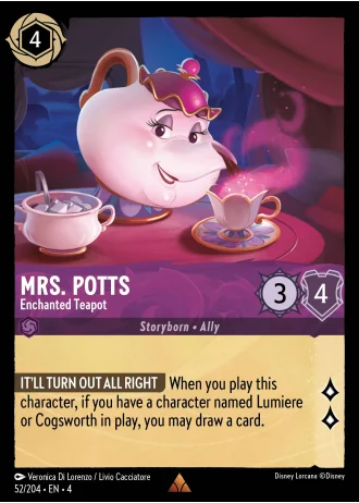 Mrs. Potts - Enchanted Teapot #52/204 — Ursula's Return