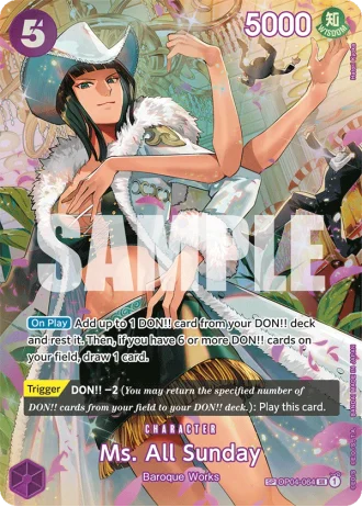 Ms. All Sunday (OP04-064) (Special Rare) — Wings of the Captain (OP06)