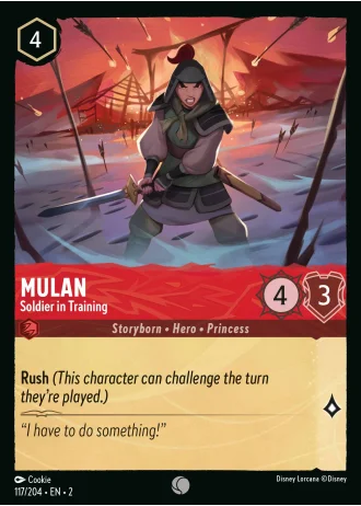 Mulan - Soldier in Training #117/204 — Rise of the Floodborn