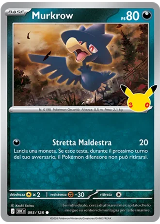 Murkrow #093/128 — 30° Anniversario
