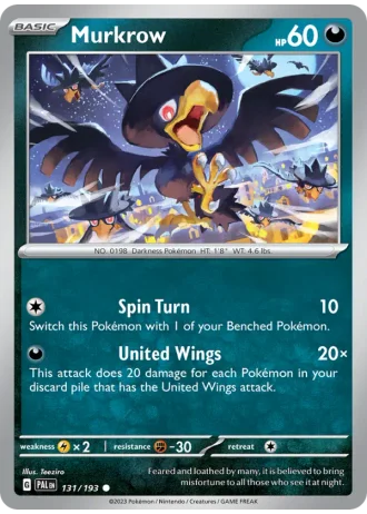 Murkrow #131/193 — Paldea Evolved