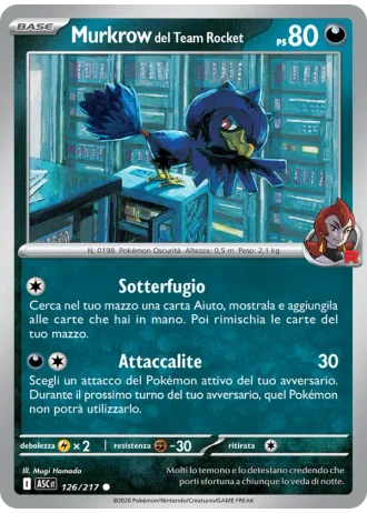 Murkrow del Team Rocket #126 — Ascesa Eroica