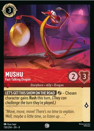 Mushu - Fast-Talking Dragon #130/204 — Reign of Jafar