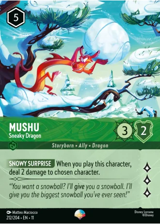 Mushu - Sneaky Dragon #212/204 — Winterspell