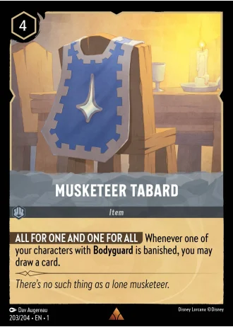 Musketeer Tabard #203/204 — The First Chapter