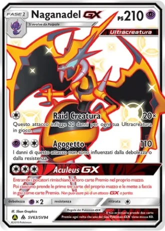 Naganadel GX SV63/94 — Tesoro Cromatico (Destino Sfuggente)