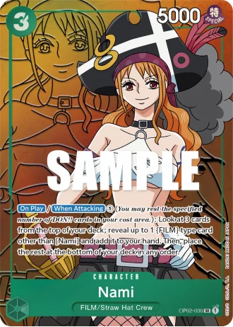Nami (OP02-036) (Alternative Art) — Paramount War (OP02)