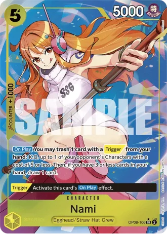 Nami (OP08-106) (Alternative Art) — Two Legends (OP08)