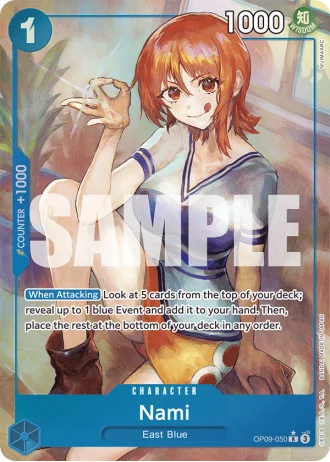 Nami (OP09-050) (Alternative Art) — Emperors in the New World (OP09)