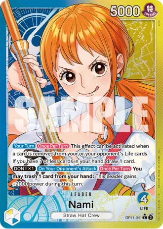 Nami (OP11-041) (Alternative Art) — A Fist of Divine Speed (OP11)