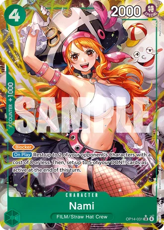 Nami (OP14-031) (Alternative Art) — The Azure Sea's Seven (OP14-EB04)