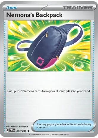 Nemona's Backpack #083/91 — Paldean Fates
