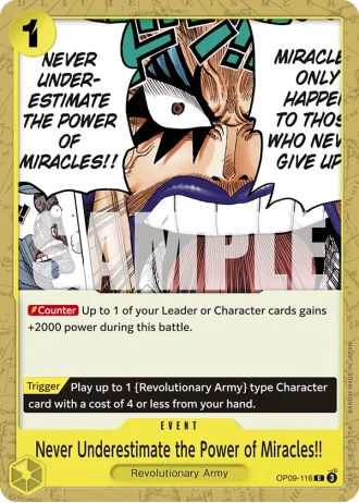 Never Underestimate the Power of Miracles!! (OP09-116) — Emperors in the New World (OP09)